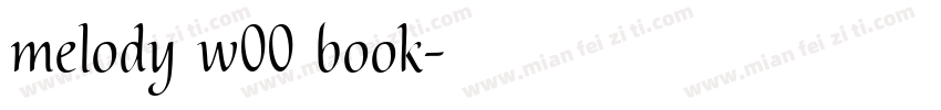 melody w00 book字体转换